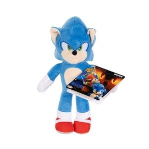 Sonic 3 Movie 9 inch Ultra Soft Basic Stuffed Animal Plush Sonic Figure